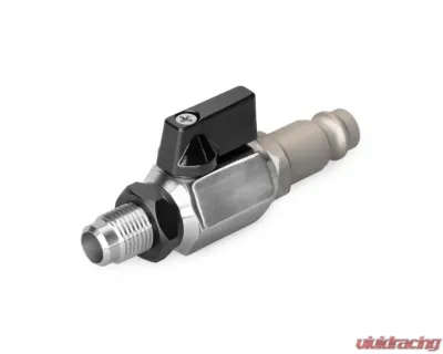 Nuke Performance Air Jack Petcock Ball Valve Male Connector AN-6, 570-20-102, Aluminum - 570-20-102