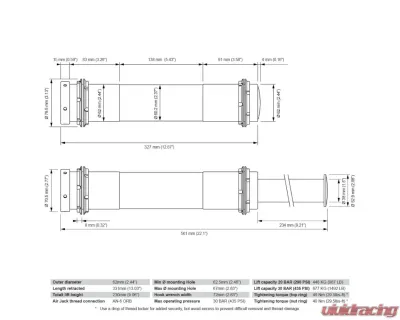 Nuke Performance Air Jack 60 Competition High Pressure - 580-01-201, Lightweight Design - 580-01-201