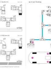 Nuke Performance Air Jack 60 C 3pc Set with PTFE Hose Kit & Quick Release Valve                                     - 580-03-204 - Image 7