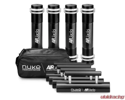 Nuke Performance Air Jack 60 C 4pc Set with Hardline Hose Kit & Quick Release Valve - 580-04-104