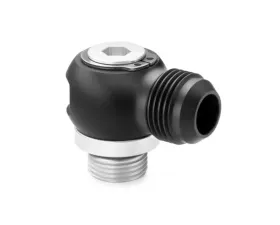 Nuke Performance 3/8 NPT to AN-8 Male Full Flow Banjo Fitting - Black Aluminum