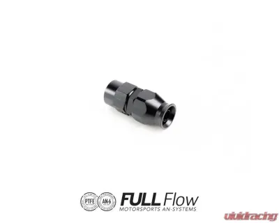 Nuke Performance Full Flow PTFE Hose End Fitting Straight AN-6, 810-01-106, Black - 810-01-106