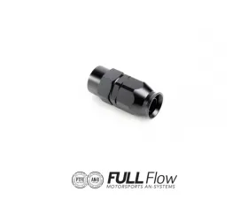 Nuke Performance Full Flow PTFE Hose End Fitting Straight AN-8, 810-01-108, Black