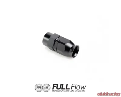 Nuke Performance Full Flow PTFE Hose End Fitting Straight AN-8, 810-01-108, Black - 810-01-108