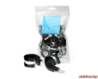 Nuke Performance Stainless Steel P-Clamp AN-6 PTFE Fuel Hose 10pcs - 820-10-106