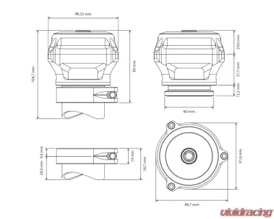 Nuke Performance Blow Off Valve BOV50C V-Band for Turbocharged Vehicles - 920-01-101