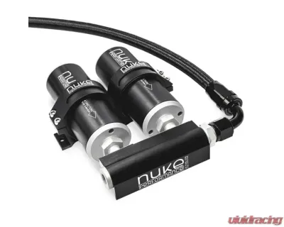 Nuke Performance Dual Fuel Filter Bracket 55mm for 2004-2008 Ford 6.0L Powerstroke - 950-02-212