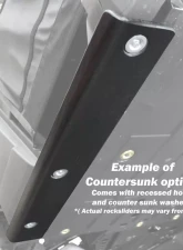 Factory UTV 3/8" UHMW Rock Sliders Counter Sunk Polaris RZR 570 2012+                                     - 570Sldr-38-CS - Image 3