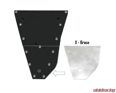 Factory UTV 1/2" UHMW Skid Plate with X-Brace Can-Am Maverick X3 MAX 2017+ - MX3MaxSkd-12-X