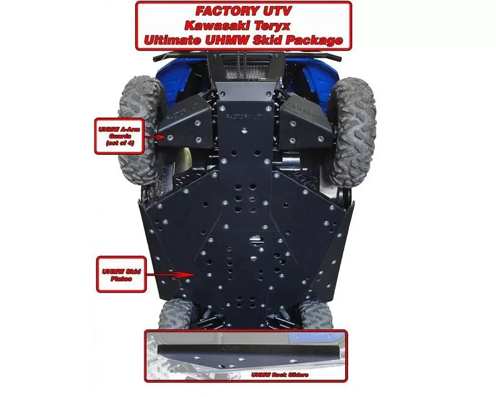 Factory UTV 1/2" UHMW Ultimate Armor Kit Kawasaki Teryx | Teryx 4 2012+ - T4Ult-12