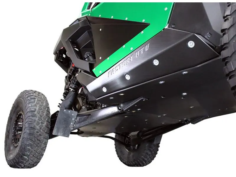 Factory UTV UHMW Rock Sliders 3/8" Install with OEM skid Countersunk with metal brackets Polaris RZR PRO R - ProRSldr-38-CS