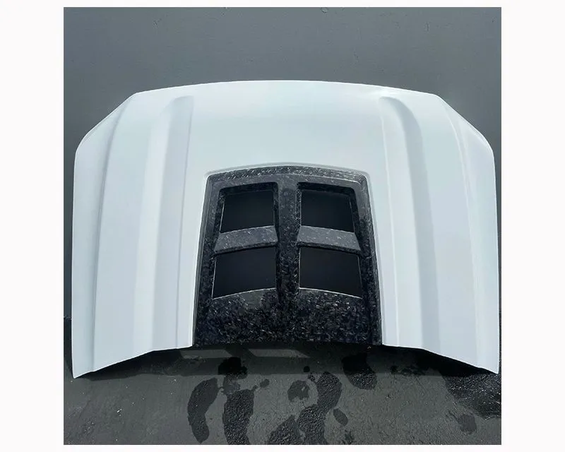 ADV Fiberglass Forged Carbon Fiber Hood GMC Sierra 2019-2021 - AFC 174-FCFV