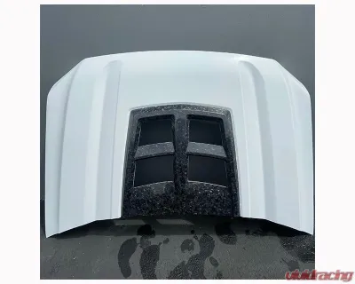 ADV Fiberglass Forged Carbon Fiber Hood GMC Sierra 2019-2021 - AFC 174-FCFV