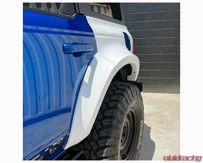 ADV Fiberglass 5" Flare 1" Rise Rear Fender Liners (For AFC 186) Ford Bronco 2021-2024 - AFC 186-L