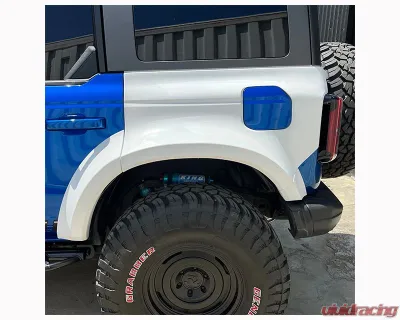 ADV Fiberglass 5" Flare 1" Rise Rear Quarter Kit (w/ Door Caps/Rear Panels/Rear Caps) Ford Bronco 2021-2024 - AFC 186