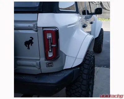 ADV Fiberglass 8" Flare 1" Rise Rear Quarter Kit (w/ Door Caps/Rear Panels/Rear Caps) Ford Bronco 2021-2024 - AFC 188