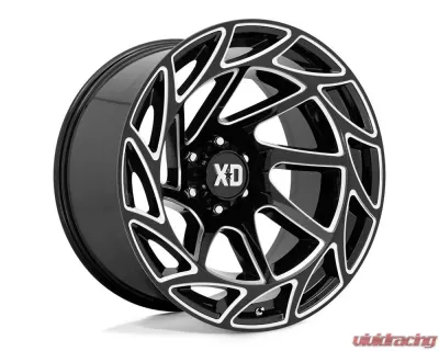 XD XD860 Onslaught Wheel 22x12 8x6.5 -44mm Gloss Black Milled - XD86022280344N