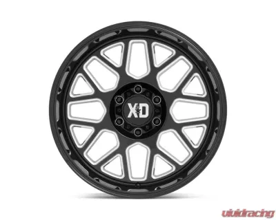 XD Series XD849 Grenade 2 Wheel 20x10 8x165.1 -18mm Gloss Black Milled - XD84921080318N