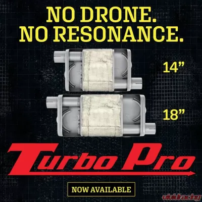 Pypes Exhaust 2.5" 18" Offset Turbo Pro Muffler Universal - MVT30