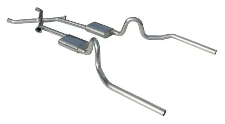 Pypes Exhaust 2.5" w/ X-change 18" Turbo Pro Muffler A-Body Pontiac 1964-1972 - SGA11T30