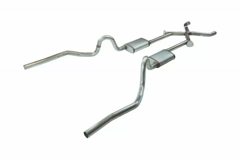Pypes Exhaust 2.5" 18" Valence Exit w/ X-change Turbo Pro Muffler Pontiac GTO | Oldsmobile 442 1968-1972 - SGA16T30