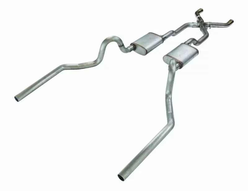 Pypes Exhaust 2.5" High Tuck Xpipe w/ Turbo Pro Mufflers Pontiac 1968-1972 - SGA20T30