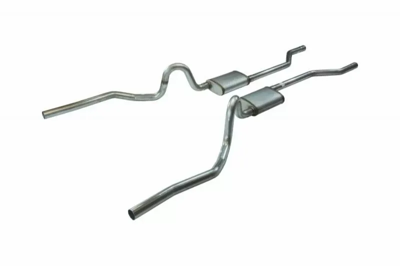 Pypes Exhaust 2.5" 18" Valence Exit w/o X-pipe Turbo Pro Muffler Pontiac GTO | Oldsmobile 442 1968-1972 - SGA29T30