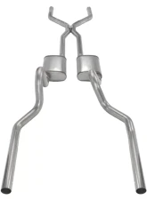 Pypes Exhaust 2.5" Crossmember-Back Exhaust System w/ H-Bomb H-Pipe No Mufflers Ford Mustang 1965-1970                                     - SFM43T - Image 2