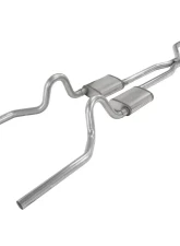 Pypes Exhaust 2.5" Crossmember-Back Exhaust System w/ H-Bomb H-Pipe No Mufflers Ford Mustang 1970-1973                                     - SFM44T - Image 2