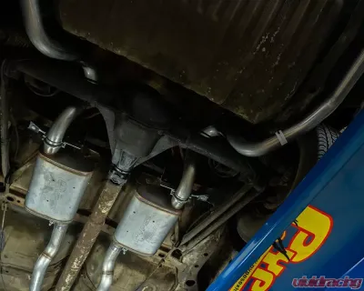 Pypes Exhaust High Tuck 2.5" Crossmember-Back w/ X-Pipe Exhaust System 18" Race Pro Muffler Chevrolet Chevelle 1968-1972 - SGA20R30