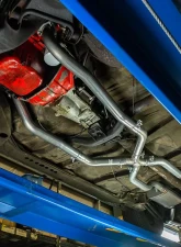 Pypes Exhaust High Tuck 2.5" Crossmember-Back w/ X-Pipe Exhaust System 18" Race Pro Muffler Chevrolet Chevelle 1968-1972                                     - SGA20R30 - Image 5