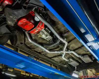 Pypes Exhaust High Tuck 2.5" Crossmember-Back w/ X-Pipe Exhaust System 18" Race Pro Muffler Chevrolet Chevelle 1968-1972 - SGA20R30