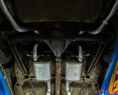 Pypes Exhaust High Tuck 2.5" Crossmember-Back w/ X-Pipe Exhaust System 18" Race Pro Muffler Chevrolet Chevelle 1968-1972 - SGA20R30