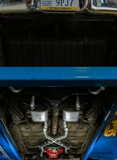 Pypes Exhaust High Tuck 2.5" Crossmember-Back w/ X-Pipe Exhaust System 18" Race Pro Muffler Chevrolet Chevelle 1968-1972                                     - SGA20R30 - Image 10