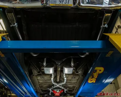 Pypes Exhaust High Tuck 2.5" Crossmember-Back w/ X-Pipe Exhaust System 18" Race Pro Muffler Chevrolet Chevelle 1968-1972 - SGA20R30