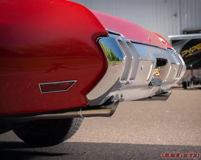 Pypes Exhaust 2.5" Crossmember-Back Valance Exit w/ H-Pipe Exhaust System Race Pro Muffler Oldsmobile 442 1968-1972 - SGA48R