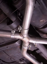 Pypes Exhaust 2.5" Crossmember-Back Valance Exit w/ H-Pipe Exhaust System Race Pro Muffler Oldsmobile 442 1968-1972                                     - SGA48R - Image 4