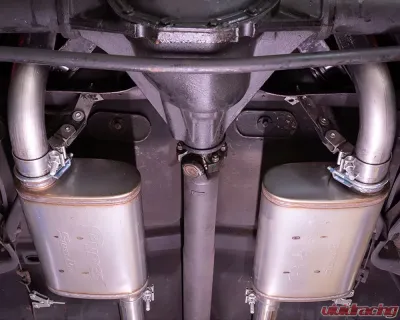 Pypes Exhaust 2.5" Crossmember-Back Valance Exit w/ H-Pipe Exhaust System Race Pro Muffler Oldsmobile 442 1968-1972 - SGA48R
