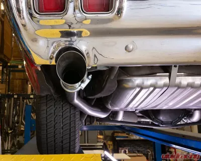 Pypes Exhaust 2.5" Crossmember-Back Valance Exit w/ H-Pipe Exhaust System Race Pro Muffler Oldsmobile 442 1968-1972 - SGA48R