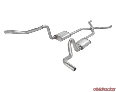 Pypes Exhaust 2.5" Crossmember-Back Exhaust System w/ H-Bomb H-Pipe Turbo Pro Muffler Chevrolet Nomad (Wagon) 1955-1957 - SGC46T