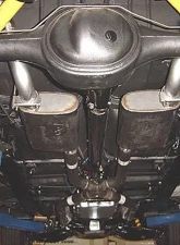 Pypes Exhaust 2.5" Crossmember-Back Exhaust System w/ H-Bomb H-Pipe Turbo Pro Muffler Chevrolet Nomad (Wagon) 1955-1957                                     - SGC46T - Image 4