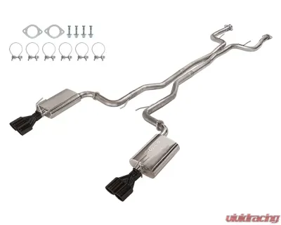 Pypes Exhaust 2.5" Stainless Steel Catback Violator Exhaust System w/ Black Quad Tips - 14" Muffler Pontiac G8 2008-2009 - SGG63VB