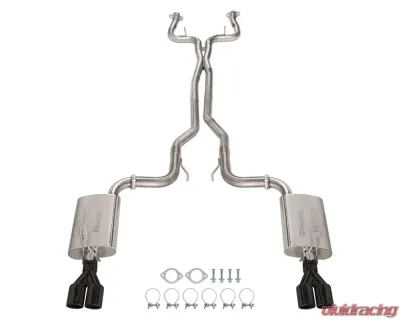 Pypes Exhaust 2.5" Stainless Steel Catback Violator Exhaust System w/ Black Quad Tips - 14" Muffler Pontiac G8 2008-2009 - SGG63VB