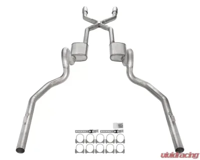 Pypes Exhaust 3.0" Stainless Steel Crossmember-Back w/ X-Pipe Violator Muffler Exhaust System GM G-Body 1978-1988 - SGG913VE