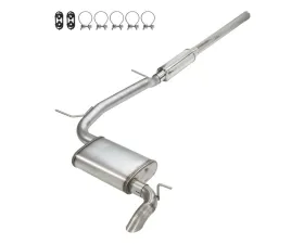Pypes Exhaust High Ground Clearance Catback Exhaust Kit w/ Turbo Pro Muffler Jeep Wrangler JK 2007-2018