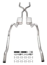 Pypes Exhaust 3" Crossmember-Back Exhaust System w/ H-Pipe & Violator Mufflers Mopar B-Body 1966-1974                                     - SMB43V - Image 2