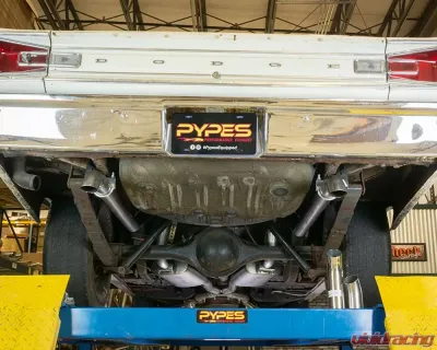 Pypes Exhaust 3" Crossmember-Back Exhaust System w/ H-Pipe & Violator Mufflers Mopar B-Body 1966-1974 - SMB43V