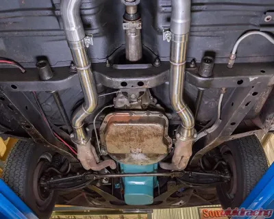 Pypes Exhaust 3" Crossmember-Back Exhaust System w/ H-Pipe & Violator Mufflers Mopar B-Body 1966-1974 - SMB43V