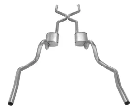 Pypes Exhaust Crossmember Back Exhaust System w/ H-Bomb H-Pipe 409 Stainless w/ 18