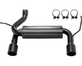 Pypes Exhaust Black 409 Stainless with Street Pro Muffler Dual Exit Axle Back Exhaust System Jeep Wrangler JK 2007-2018